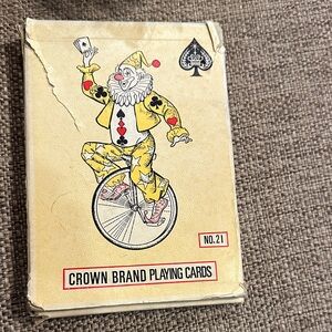 Crown Brand Playing Cards - Yellow and Black